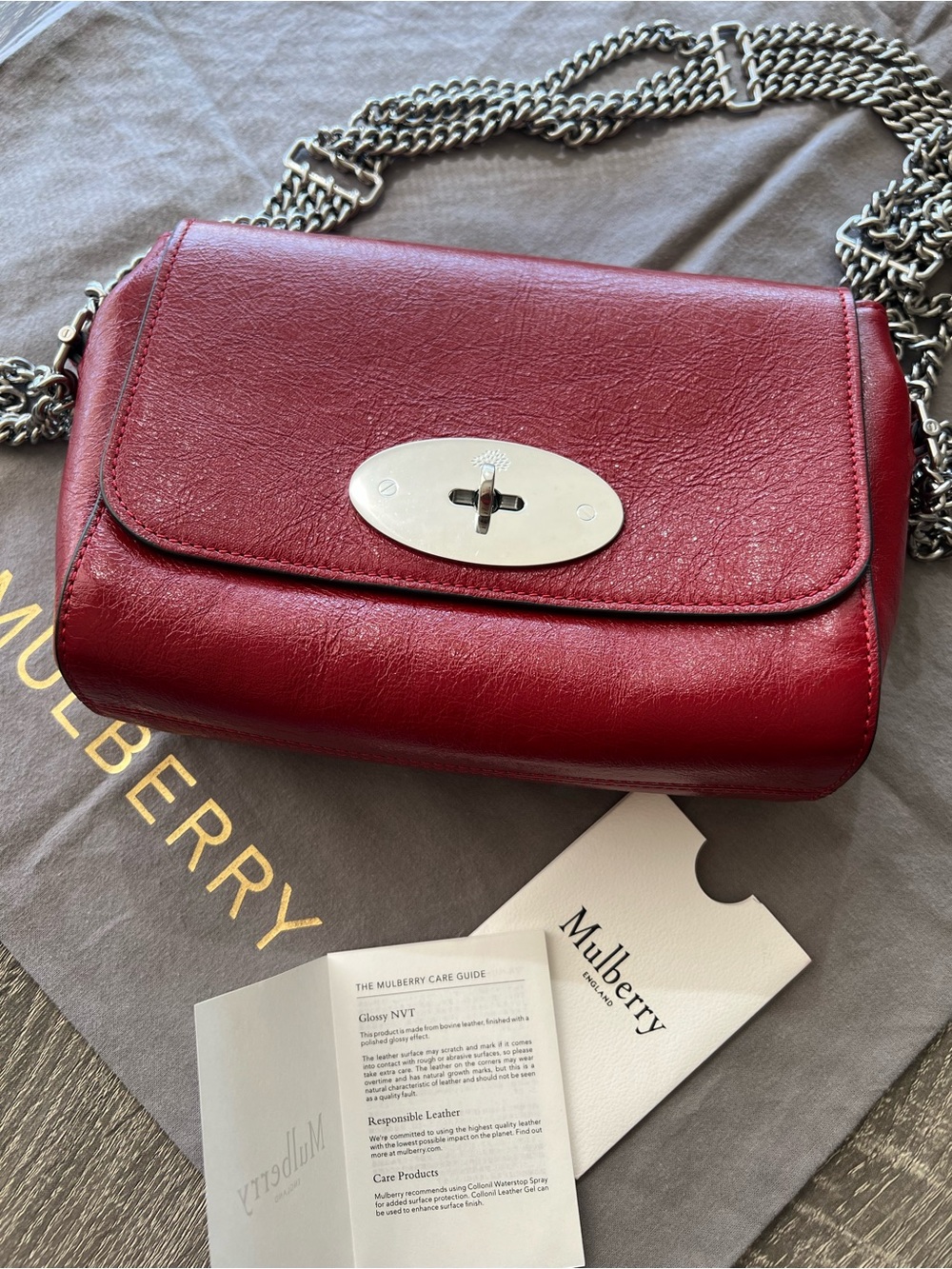 Mulberry Triple Chain Lily in Lancaster Red - Picture 14 of 14